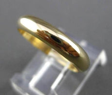 ESTATE 14KT YELLOW GOLD CLASSIC WEDDING ANNIVERSARY RING BAND 4mm WIDE #24168