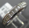 ESTATE .91CT DIAMOND 18K WHITE GOLD 3D BAGUETTE CHANNEL WEDDING ANNIVERSARY RING