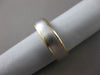 ESTATE WIDE 14KT WHITE & YELLOW GOLD CLASSIC WEDDING ANNIVERSARY RING 6mm #23554