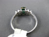 ESTATE 1.02CT DIAMOND & AAA EMERALD 18KT WHITE GOLD BUTTERFLY ENGAGEMENT RING