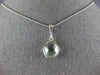 ESTATE 4.0CT AAA GREEN AMETHYST 14KT WHITE GOLD 3D OVAL CLASSIC BEZEL PENDANT