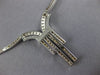 ESTATE LARGE 1.52CT DIAMOND 14KT WHITE GOLD DROP FLOATING V NECKLACE #14876