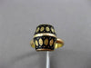ANTIQUE 22KT YELLOW GOLD HANDCRAFTED BLACK ENAMEL 3D FUN RING ONE OF KIND #23900