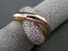 ESTATE WIDE 2.22CT DIAMOND 14KT ROSE GOLD 3D X LOVE HEART INFINITY LOVE RING