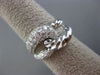 ESTATE 1.14CT ROUND DIAMOND 18KT WHITE GOLD 3D MULTI ROW INFINITY LOVE KNOT RING