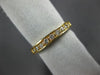 ESTATE .37CT DIAMOND 14KT YELLOW GOLD 3D FILIGREE CHANNEL ANNIVERSARY RING #2775