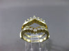 ESTATE WIDE .50CT DIAMOND 14KT WHITE GOLD "V" SHAPE INSERT RING STUNNING #16623
