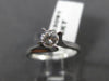 ESTATE .40CT DIAMOND 14KT WHITE GOLD 3D CLASSIC SOLITAIRE ENGAGEMENT RING #23091