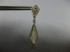 ESTATE .90CT DIAMOND 14KT WHITE GOLD 3D TEAR DROP CHANDELIER HANGING EARRINGS