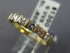 ESTATE .80CT ROUND & PRINCESS DIAMOND 14KT YELLOW GOLD 3D ANNIVERSARY RING #9493