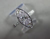 ANTIQUE .50CT OLD MINE ROUND DIAMOND PLATINUM 3D MARQUISE FILIGREE RING #23681