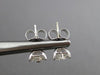ESTATE .76CT DIAMOND 14KT WHITE GOLD CLASSIC HEART SHAPED STUD EARRINGS #26043