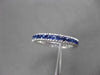 ESTATE 1.05CT AAA ROUND SAPPHIRE 14KT WHITE GOLD ETERNITY RING BAND 3mm #23709