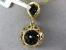 ESTATE LARGE 4.50CT DIAMOND & AAA SMOKEY TOPAZ 14KT YELLOW GOLD FLOATING PENDANT