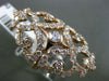 ANTIQUE LARGE 2.33CT DIAMOND 14K ROSE GOLD FLEUR DE LIS ETOILE FILIGREE FUN RING