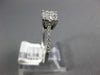 ESTATE .33CT DIAMOND 14K WHITE GOLD ROUND SOLITAIRE CLUSTER HALO ENGAGEMENT RING