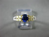 .85CT WHITE & FANCY YELLOW DIAMOND & SAPPHIRE 18KT TWO TONE GOLD ENGAGEMENT RING