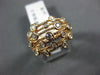 ESTATE WIDE .50CT DIAMOND 14KT ROSE GOLD 3D MULTI ROW ETOLIE ROPE FUN RING