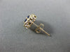 ESTATE 1.45CT DIAMOND & AAA SAPPHIRE 14KT YELLOW GOLD ROUND FLOWER STUD EARRINGS
