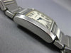 ESTATE CARTIER .05CT AAA ROUND SAPPHIRE STAINLESS STEEL 3D CLASSIC SQUARE WATCH