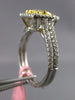 .88CT WHITE & FANCY YELLOW DIAMOND 18KT WHITE GOLD SQUARE FRIENSHIP PROMISE RING