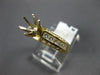 ESTATE .90CT DIAMOND 18KT 2 TONE GOLD 3D ROUND SEMI MOUNT ENGAGEMENT RING #7582