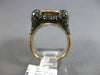 ESTATE LARGE 3.61CT MULTI COLOR DIAMOND 18KT ROSE GOLD 3D PAVE RECTANGULAR RING