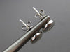 ESTATE .40CT PRINCESS DIAMOND 14KT WHITE GOLD OVAL MATTE & SHINY EARRINGS #7768