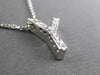 ESTATE .20CT DIAMOND 14KT WHITE GOLD 3D " Y " INITIAL FLOATING PENDANT #13039