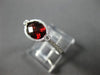 ESTATE 1.62CT DIAMOND & AAA GARNET 14K WHITE GOLD 3D FILIGREE SEMI ETERNITY RING
