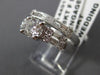ESTATE 1.68CT DIAMOND 18KT WHITE GOLD CLASSIC WEDDING ENGAGEMENT RING SET #14401