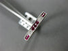 ESTATE .54CT DIAMOND & AAA RUBY 14K WHITE GOLD CLASSIC MILGRAIN ANNIVERSARY RING