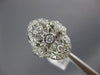 ESTATE WIDE .54CT DIAMOND 14KT WHITE GOLD FILIGREE THREE STONE ANNIVERSARY RING