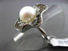 ESTATE 1.99CT DIAMOND & AAA NATURAL SOUTH SEA PEARL 18KT WHITE GOLD FLORAL RING