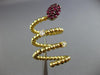 ESTATE EXTRA LARGE 1.07CT DIAMOND & AAA RUBY 18KT YELLOW GOLD ETOILE SNAKE RING