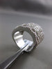 ESTATE MASSIVE 2.48CT ROUND DIAMOND 18KT WHITE GOLD 3D MULTI ROW COCKTAIL RING