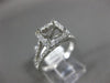 ESTATE .56CT DIAMOND 14KT WHITE GOLD 3D SQUARE HALO SEMI MOUNT ENGAGEMENT RING