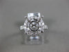 ESTATE LARGE 1.37CT ROUND DIAMOND 18KT WHITE GOLD 3D SEMI MOUNT ENGAGEMENT RING
