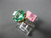 ESTATE 2.50CT DIAMOND & AAA EMERALD 18KT 2 TONE GOLD OVAL ROYAL ENGAGEMENT RING