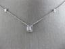 ESTATE .23CT DIAMOND 18KT WHITE GOLD 3D CLASSIC RECTANGULAR BY THE YARD NECKLACE