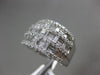 ESTATE WIDE 2.52CT DIAMOND 18KT WHITE GOLD 3D MULTI ROW WEDDING ANNIVERSARY RING