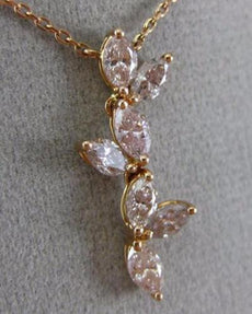 ESTATE 1.65CT WHITE & PINK DIAMOND 18KT ROSE GOLD HANDCRAFTED BUTTERFLY NECKLACE