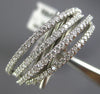 ESTATE WIDE .97CT DIAMOND 14KT WHITE GOLD 3D MULTI ROW CRISS CROSS FLEXIBLE RING