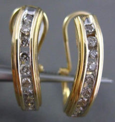 ESTATE .56CT ROUND DIAMOND 14KT YELLOW GOLD 3D ELONGATED WAVE CLIP ON EARRINGS