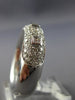 ESTATE WIDE 1.20CT DIAMOND 18KT WHITE GOLD 3D MULTI ROW COMFORT FIT RING #26459