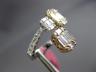 ESTATE WIDE 2.40CT DIAMOND 18KT TRI COLOR GOLD 3D SEMI ETERNITY CRISS CROSS RING