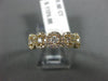 ESTATE .50CT DIAMOND 14K YELLOW GOLD 3D CLASSIC HALO FIVE STONE ANNIVERSARY RING