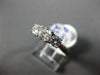 ESTATE 1.0CT ROUND CUT DIAMOND 14KT WHITE GOLD 3D THREE STONE ENGAGEMENT RING