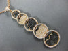 ESTATE LARGE 1.21CT WHITE & BLACK DIAMOND 18K ROSE GOLD CIRCULAR JOURNEY PENDANT