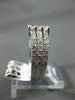 ESTATE WIDE 1.02CT DIAMOND 14KT WHITE GOLD 3 ROW PAST PRESENT FUTURE RING #18763